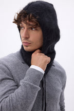Cagoule – Cachemire Brossé Alta - Noir - Mixte - 100% Cachemire Brosse