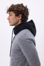 Cagoule – Cachemire Brossé Alta - Noir - Mixte - 100% Cachemire Brosse