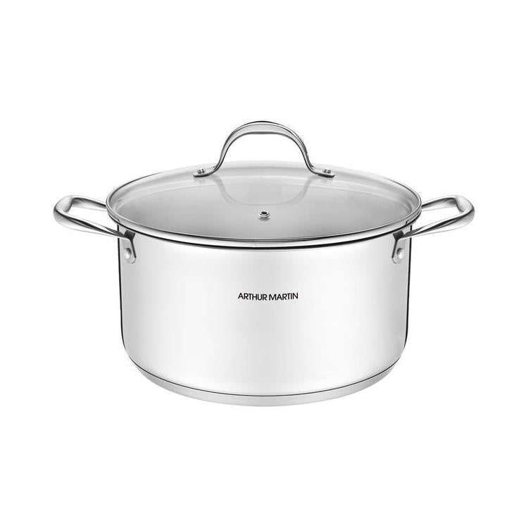 Olla 32cm - Tapa de Vidrio - Acero Inoxidable - Inox