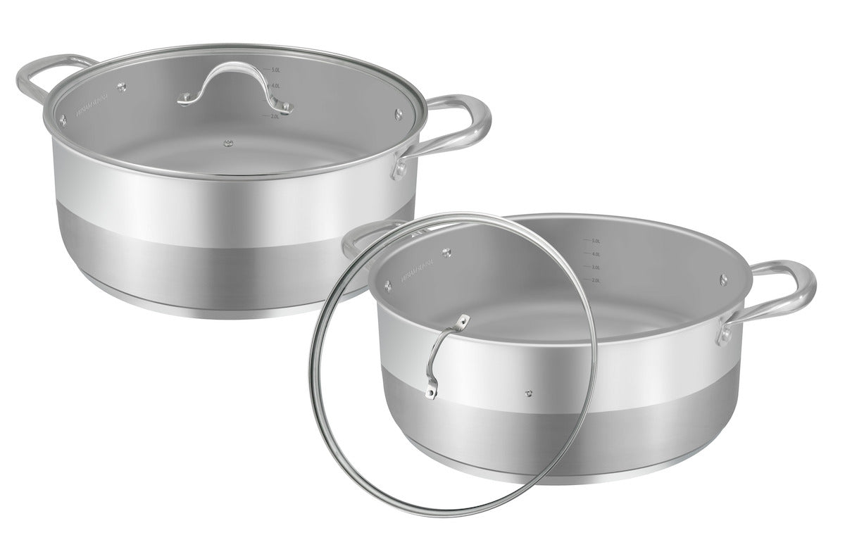 Cazuela 32cm Con Tapa - Acero Inoxidable - Inox
