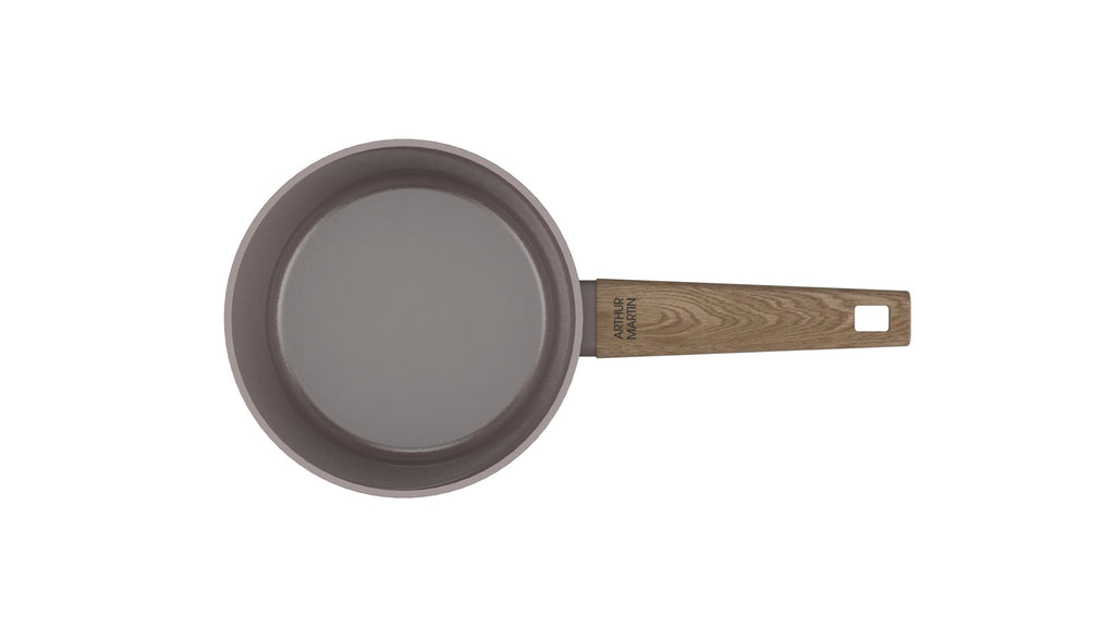 Set of 3 Saucepans 16/18/20cm - Forged Aluminum - Ceramic Coating - Taupe