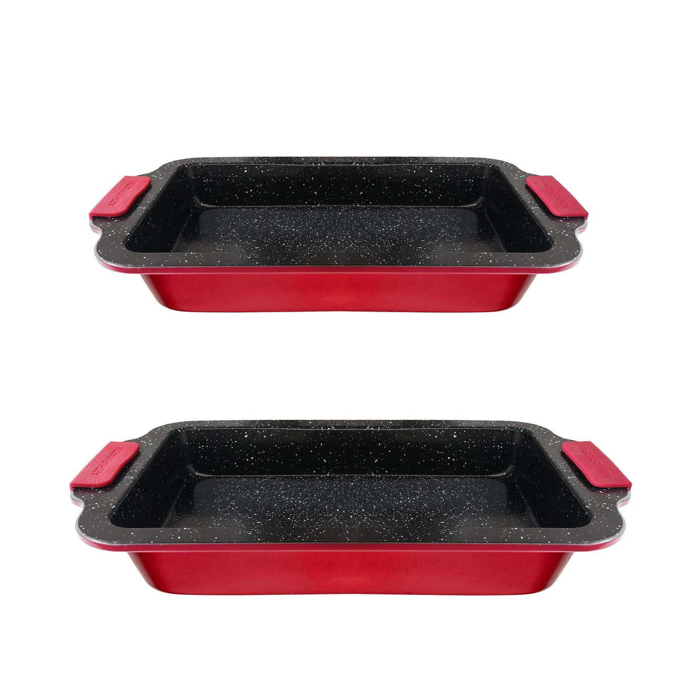 Lot 2 Plats À Four 36/40cm - Aluminium - Rouge