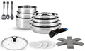 Batterie 18 Pièces - Acier Inoxydable 18/10 - Inox