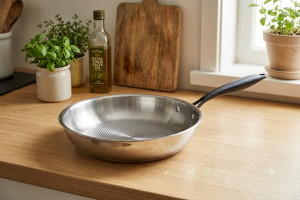 Poêle 28cm - Technologie Triplex - Acier Inoxydable - Inox