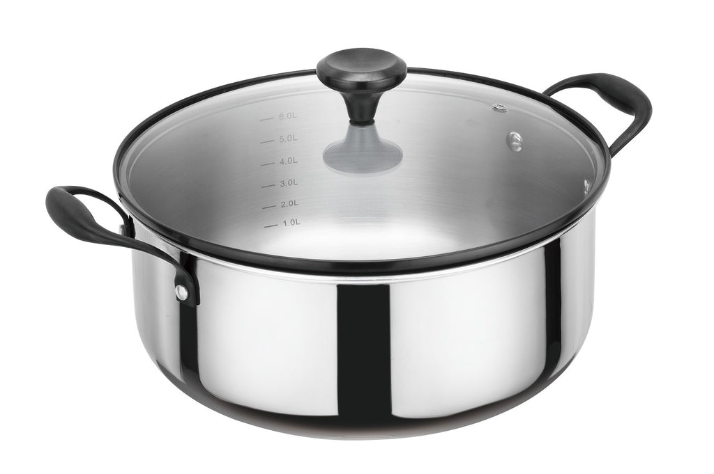 Marmite 28cm - Technologie Triplex - Acier Inoxydable - Inox