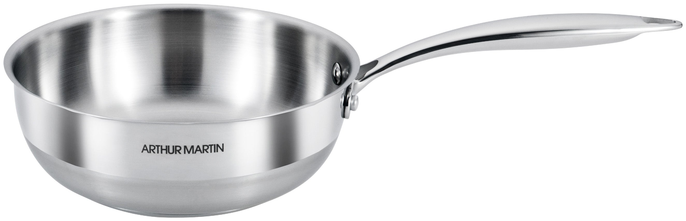 Sauteuse Conique 20cm - Acier Inoxydable - Fond Capsulé - Inox