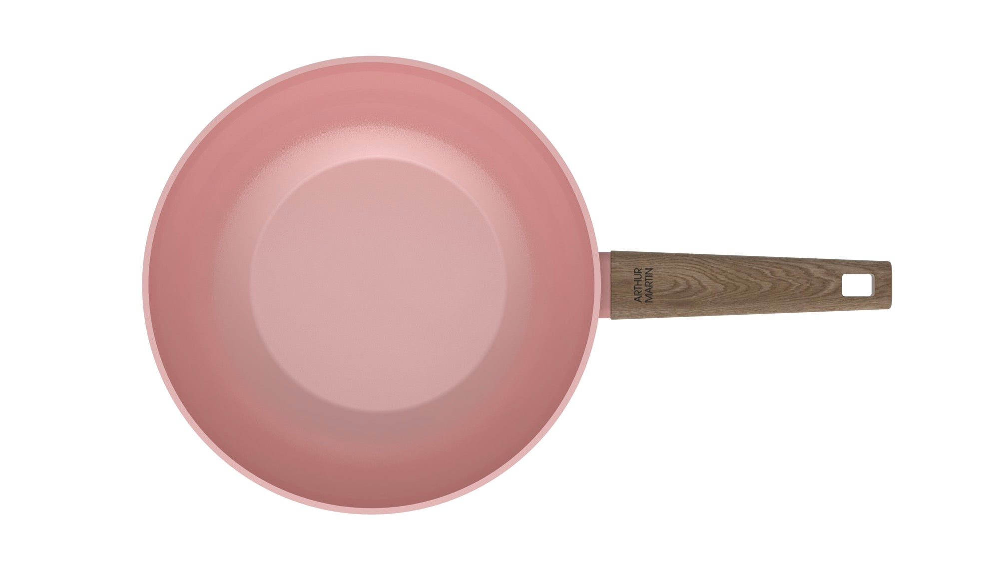 Wok 28cm - Aluminio Forjado - Revestimiento Cerámico - Rosa