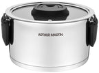Set of 3 Pots 2/4/6L - Folding Handles - Stainless Steel - Inox