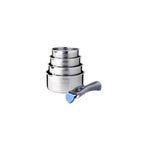 Set 4 Cacerolas 14-16-18-20 Cm Y 1 Asa - Acero Inoxidable