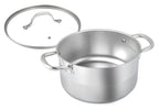 Marmite 28cm - Couvercle En Verre - Acier Inoxydable - Inox