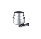Set de 3 Cacerolas 16/18/20cm - Aluminio - Antiadherente - Plata