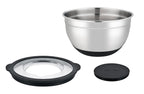 Set 3 Bols Mélangeurs 16/20/24cm - Acier Inoxydable - Noir