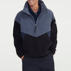 Fleece med 1/2 lynlås – Sort Cb 2 – Mænd