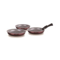 Set De 3 Sartenes 20-24-28 + 1 Mango - Burdeos