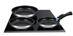 Juego de 3 Sartenes 20/24/26cm - Interior Antiadherente - Acero Inoxidable - Inox