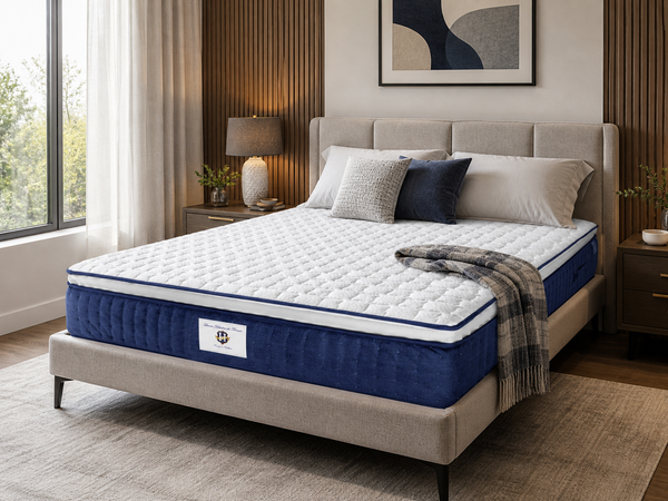 Chantilly - Mattress + Box Spring Set - White/Blue