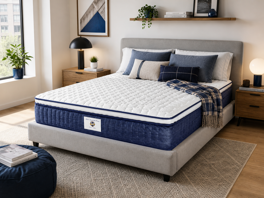 Chantilly - Mattress - White/Blue