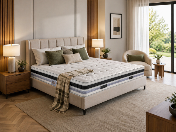 Versailles - Mattress + Box Spring Set - White/Black