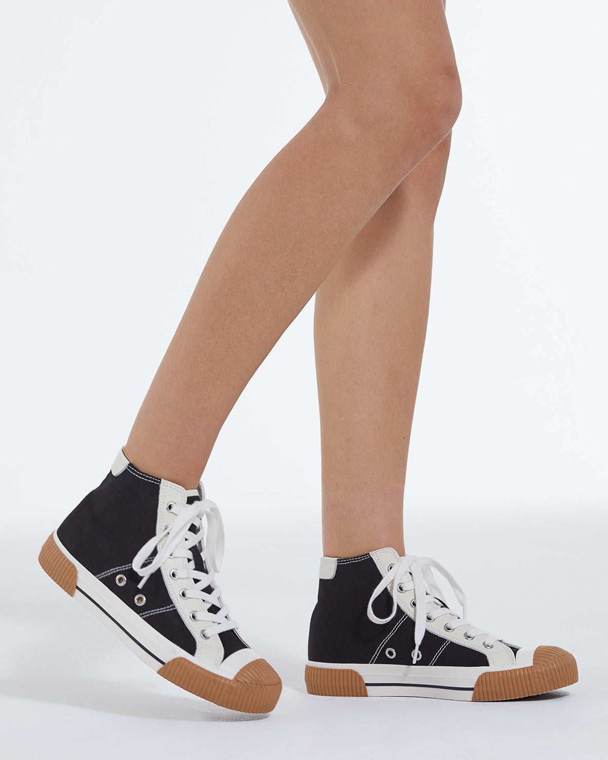 The Kooples - Black Canvas Lace-up High Top Sneakers - Unisex