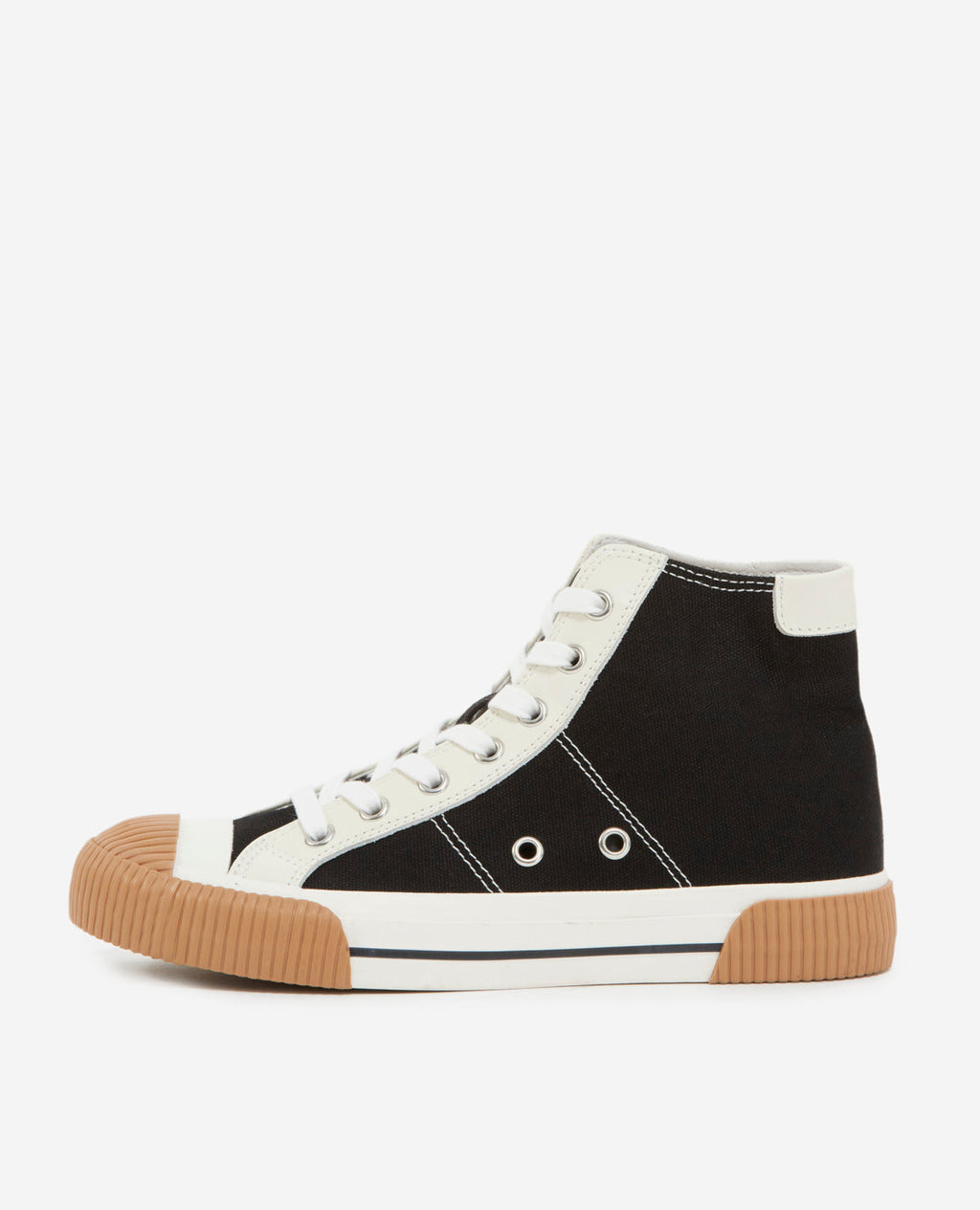 The Kooples - Black Canvas Lace-up High Top Sneakers - Unisex
