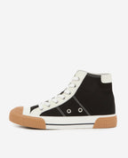 The Kooples - Black Canvas Lace-up High Top Sneakers - Unisex