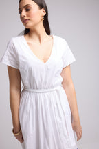 Vestido Largo - Amelia - Blanco Azul