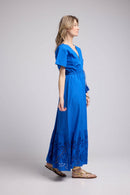 Long Short Sleeve Dress - Blue