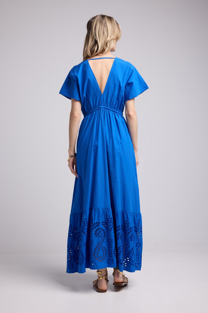 Long Short Sleeve Dress - Blue
