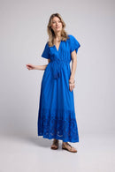 Long Short Sleeve Dress - Blue