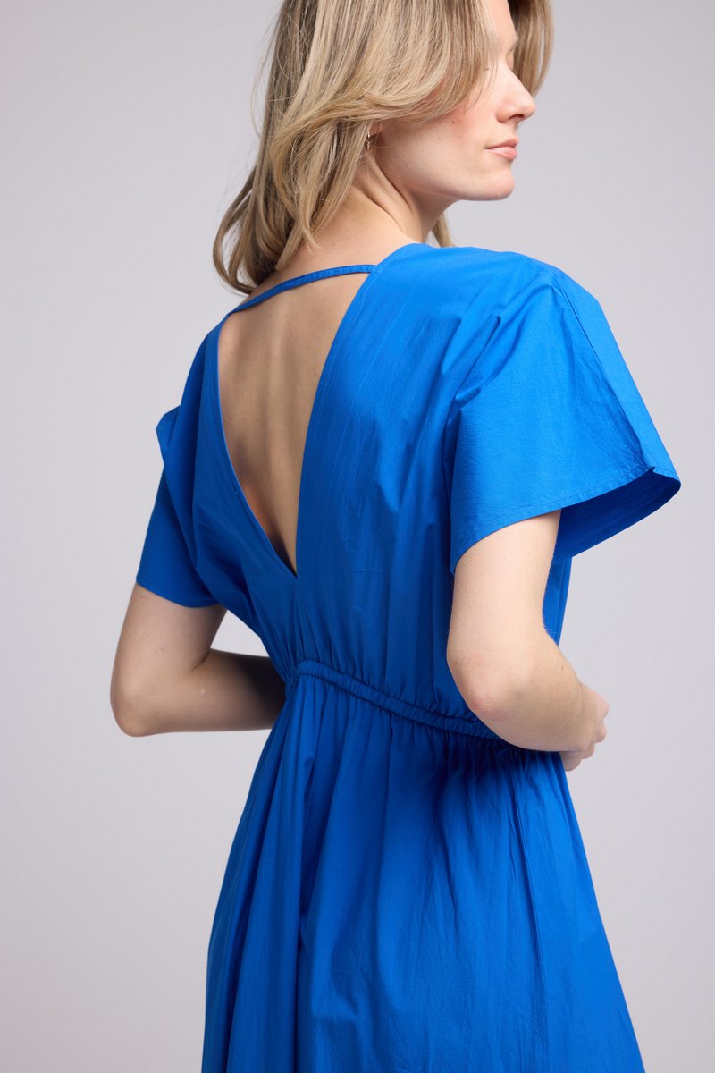 Long Short Sleeve Dress - Blue