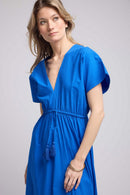 Long Short Sleeve Dress - Blue