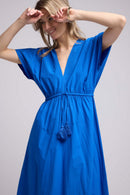 Long Short Sleeve Dress - Blue