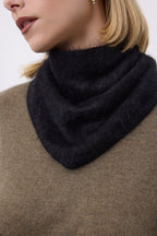 Trekantet Bandana – Brushed Cashmere Bandana Amel - Sort - Dame