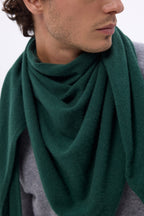 Bufanda bandana triangular oversize lisa Amel - Verde Botella - Hombre