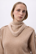 Trekantet bandana – Brushed Cashmere Bandana Amel - Cremebeige - Dame