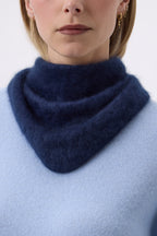 Bandana Triangle – Brushed Cashmere Bandana Amel - Bleu Marine - Femme