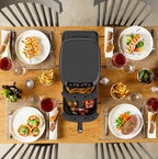 Air Fryer Double Panier 2x2,5L - 2x1000W - 5L Total - Noir