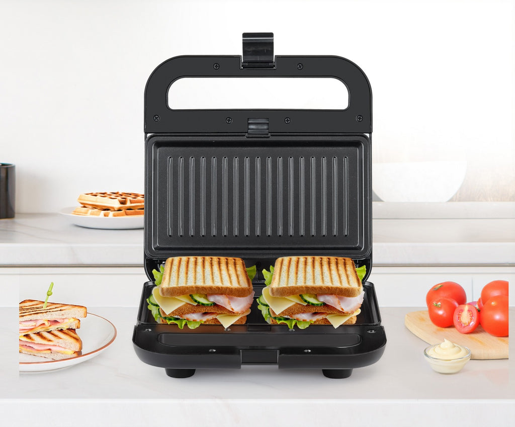 Grill Multifonctions 3 Plaques - 700-800W - Noir