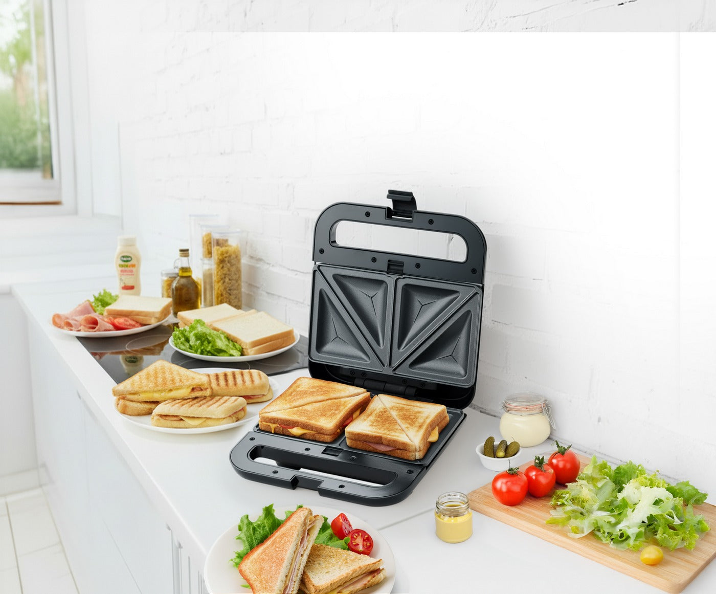 Grill Multifonctions 3 Plaques - 700-800W - Noir