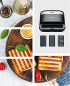 Grill Multifonctions 3 Plaques - 700-800W - Noir