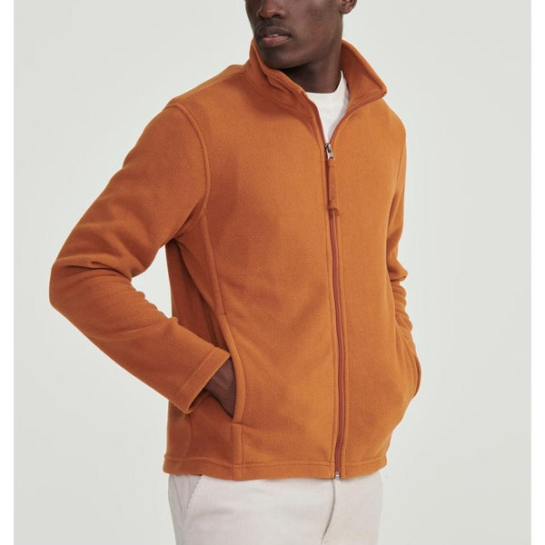 Fleece Med Gennemgående Lynlås - Moka - Herre