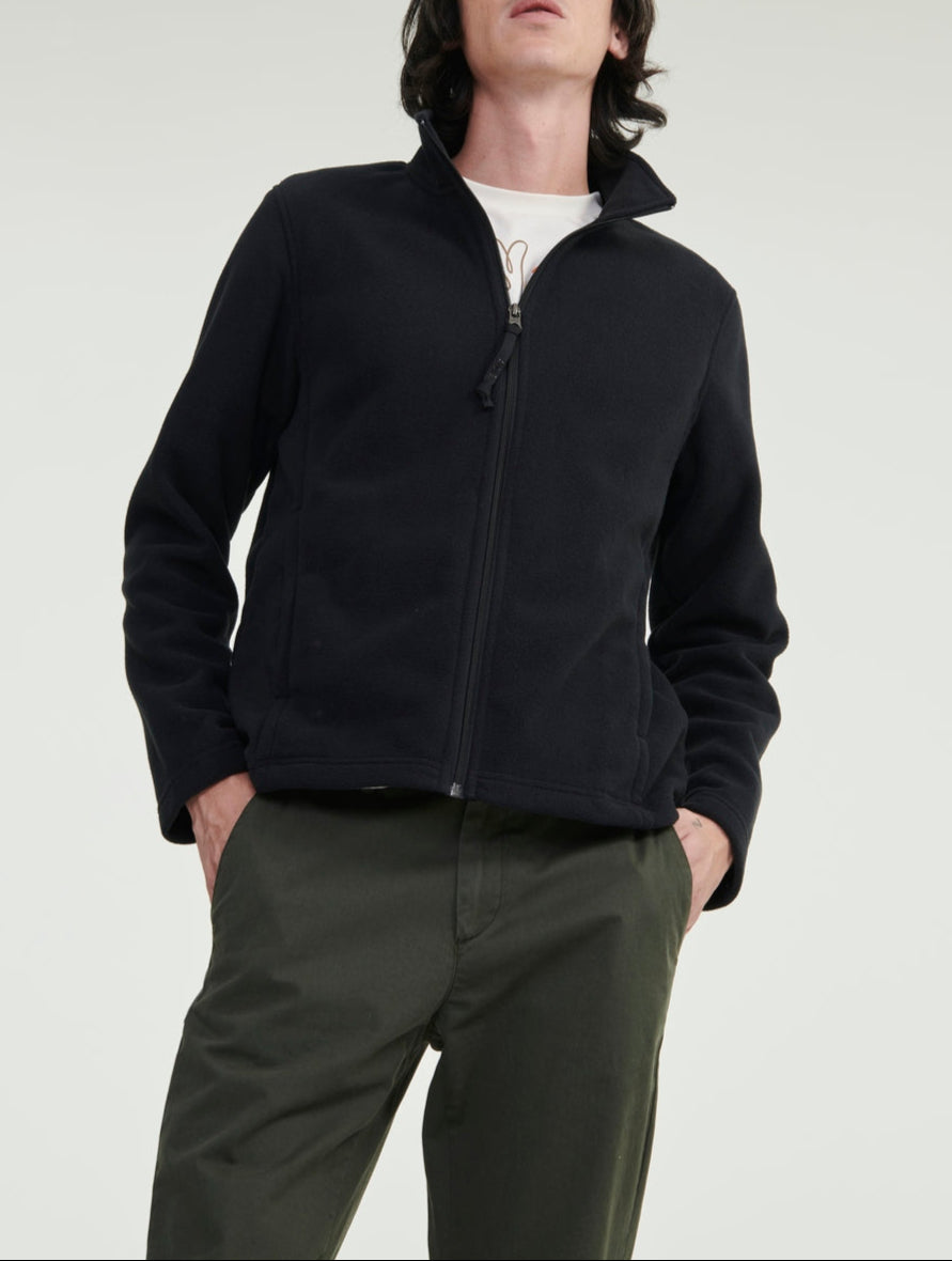 Forro polar de cremallera completa - Negro - Hombre