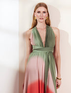 Carina Olive, Pink and Coral Dress