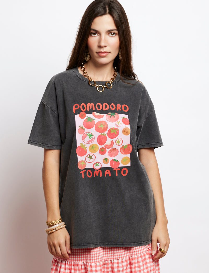 Graues T-Shirt Pomodoro