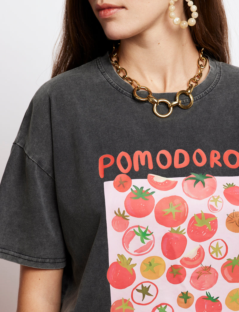 Graues T-Shirt Pomodoro