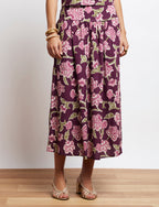 Bluma Plum Floral Skirt