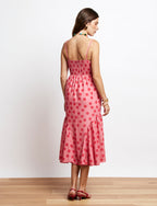 Robe Rose À Pois Fuchsia Francine