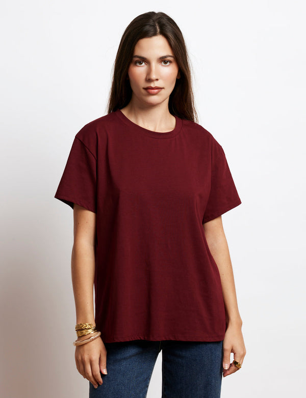 Bordeauxrotes T-Shirt Bob
