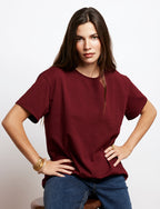 Bordeauxrood T-Shirt Bob