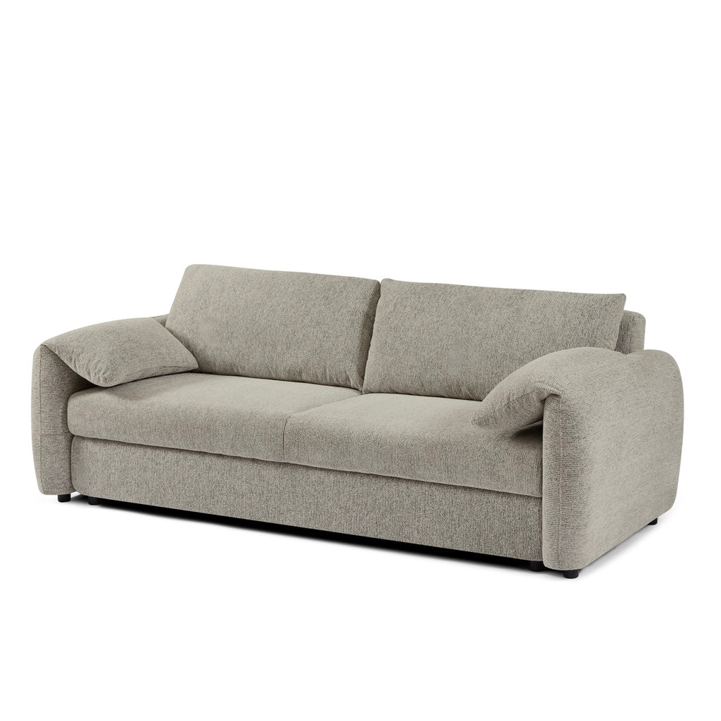 Angea - Canapé Droit Convertible 3 Places - Taupe